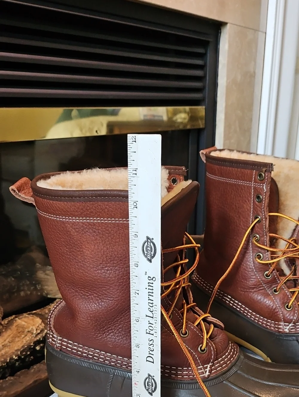 L.L. Bean Duck Boots Men' Size 11 With Shearling Lining Excellent Condition